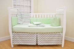 American Baby Company 100% Cotton Tailored Crib Skirt with Pleat, Celery, for Boys and Girls