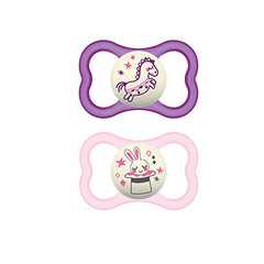 Air Night Pacifiers (2 pack), 6+ Months, Girl