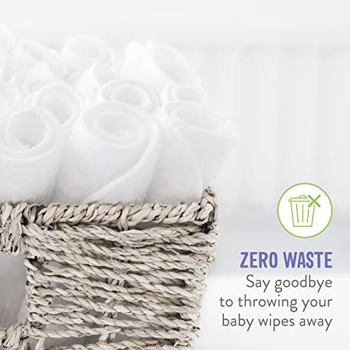 Bambino Mio, reusable baby wipes, 10 pack, snow