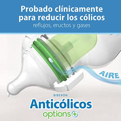 Dr. Brown’s Natural Flow Anti-Colic Options+ Wide-Neck Baby Bottles 5 oz/150 mL, with Level 1 Slow Flow Nipple, 4 Pack, 0m+
