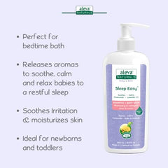 Aleva Naturals Sleep Easy Hair and Body Wash for Babies & Toddlers, Gentle on Eyes, Lavender, 8 Fl Oz