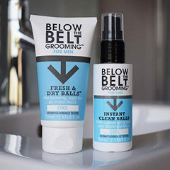 Below the Belt Jock Itch Cream – Men’s Groin Deodorant Applies as a Soothing Gel and Dries as Cooling Powder – Anti Ball Sweat for All Day Comfort