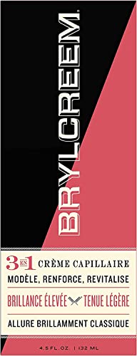 Brylcreem 3-in-1 Original High Shine Men's Hair Cream for Styling, Strengthening, and Conditioning, Alcohol-Free, 132 mL