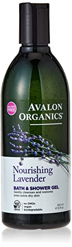 Avalon Organics Bath & Shower Gel, Natural Body Wash, Nourishing Lavender, 355ml