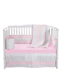 BabyDoll 1350dr-pink Soho Crib Skirt/Dust Ruffle, Pink
