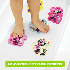 Disney Minnie Mouse Adhesive Tub Appliques, 10 Pc - Non-Slip Kids Shower Safety Decals