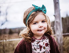 Baby Wisp - Headband - Nylon Bow - Moss - Baby, Infant, Girl 3M