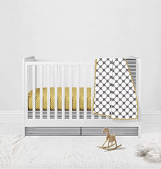 Bacati Yellow Pin Dots Crib Fitted Sheet