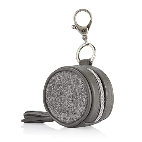 Itzy Ritzy Pacifier Case with Clip – Pacifier Charm Pod Includes Clasp to Easily Attach to a Diaper Bag or Purse; Measures 2.5” in Diameter and Holds 2 Pacifiers, Grayson