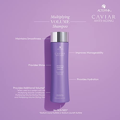 Alterna Caviar Anti-Aging Multiplying Volume Shampoo | For Fine, Thin Hair | Create Instant Volume and Thickness | Sulfate Free