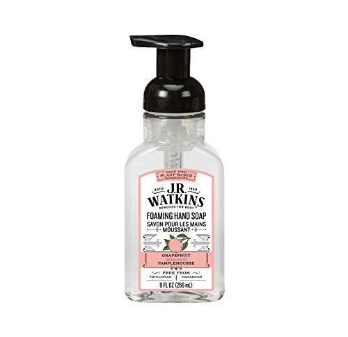 J.R. Watkins Grapefruit Foaming Hand Soap For Bathroom or Kitchen, Scented, USA Made And Cruelty Free, 266 Milliliters