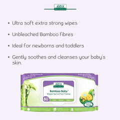 Aleva Naturals Bamboo Baby Wipes 960 Count (Pack of 240 x 4)
