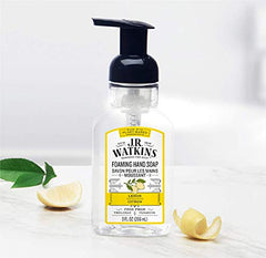 J.R. Watkins Lemon Foaming Hand Soap For Bathroom or Kitchen, Scented, USA Made And Cruelty Free