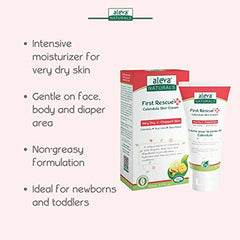 Aleva Naturals First Rescue Calendula Multipurpose Skin Cream - Skin Care to Moisturize Dry Skin, Natural, Vegan, Plant-Based, Hypoallergenic, for Face, Body, and Diaper Area - 50ml