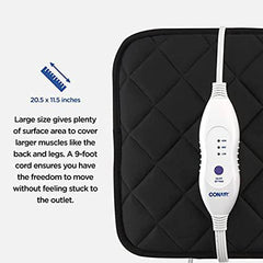 Conair Comfort (HP21C) 20.5" x 11.5" Memory Foam Heating Pad , Black