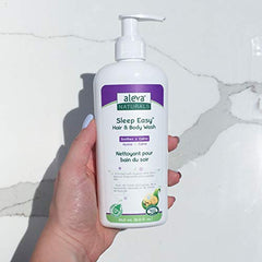 Aleva Naturals Sleep Easy Hair and Body Wash for Babies & Toddlers, Gentle on Eyes, Lavender, 8 Fl Oz