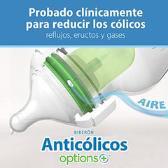 Dr. Brown’s Natural Flow Anti-Colic Options+ Wide-Neck Baby Bottles 5 oz/150 mL, with Level 1 Slow Flow Nipple, 4 Pack, 0m+