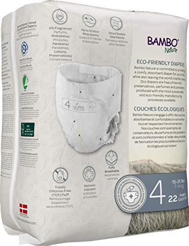 Bambo Nature Premium Training Pants (Sizes 4 to 6 Available), Size 6, 19 Count White