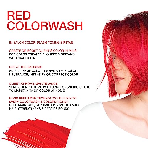 Celeb Luxury Viral Colorwash Semi-Permanent Hair Color Depositing Shampoo, Red , 244 ml (Pack of 1)