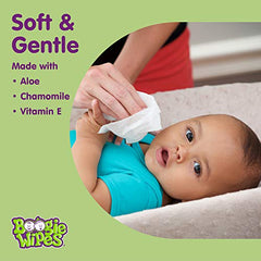 Boogie Wipes Natural Saline Nose Wipes for Kids and Babies, Fresh, 90-Count