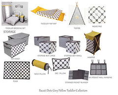 Bacati Yellow Pin Dots Crib Fitted Sheet