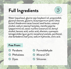 J.R. Watkins Peppermint Daily Moisturizing Lotion, Foot and Body Cream in Pump Dispenser, Hydrating Skin Cream Made with Shea Butter, Cocoa Butter, and Coconut Oil, 532 Milliliters