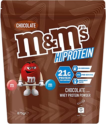 Mars M&M's Chocolate Flavour Whey Protein Shake Powder 875g, 25 Servings, 21g Protein, Suitable for Vegetarians