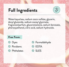 J.R. Watkins Grapefruit Foaming Hand Soap For Bathroom or Kitchen, Scented, USA Made And Cruelty Free, 266 Milliliters