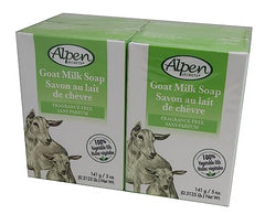 Alpen Secrets Fragrance Free Goat Milk Soap, 140 gr (Pack of 4)