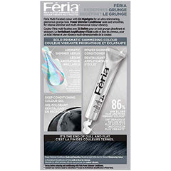 L'Oréal Paris Feria Multi-Faceted Shimmering Permanent Hair Color, 411 Dark Blue Brown, with Aromatic Shimmer Serum, Gentle, Deep Conditioning Hair Color for Women, 1 EA