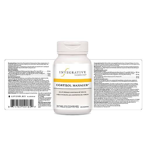 Cortisol Manager - Integrative Therapeutics - Helps Reduce Stress Symptoms and Cortisol Levels with Ashwagandha, Magnolia and L-Theanine - 30 Vegetarian Tablets