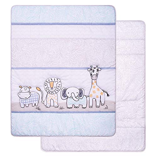 Safari Yearbook 4 Piece Crib Bedding Set by Sammy & Lou, Blue, 55348