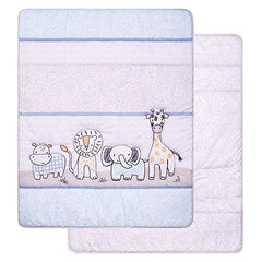 Safari Yearbook 4 Piece Crib Bedding Set by Sammy & Lou, Blue, 55348