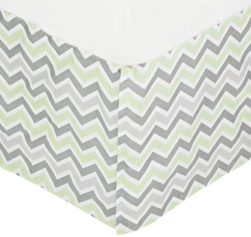 American Baby Company 100% Cotton Tailored Crib Skirt with Pleat, Celery, for Boys and Girls