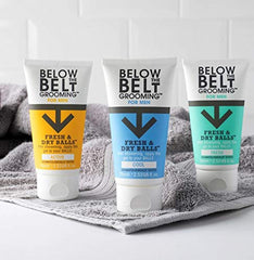 Below the Belt Jock Itch Cream – Men’s Groin Deodorant Applies as a Soothing Gel and Dries as Cooling Powder – Anti Ball Sweat for All Day Comfort