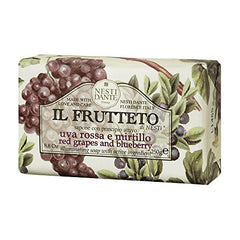 Nesti Dante Il Frutteto Italian Nourishing and Illuminating Bar Soap, Red Grapes and Blueberry, 250 Grams