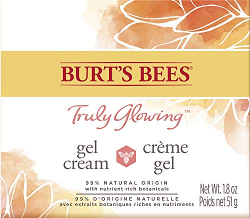 Burt's Bees Truly Glowing Replenishing Gel Face Cream, Face Moisturizer for Normal and Combination Skin, 99% Natural Origin, Developed with Dermatologists, 51g