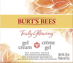 Burt's Bees Truly Glowing Replenishing Gel Face Cream, Face Moisturizer for Normal and Combination Skin, 99% Natural Origin, Developed with Dermatologists, 51g
