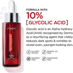 L'Oreal Paris Anti Aging Skincare Kit with Glycolic Acid Serum + Day Moisturizer for Face, Even Skin Tone, Revitalift Triple Power Lzr, Fragrance Free, Paraben Free, Dermatologist Tested, 2 piece kit