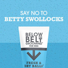 Below the Belt Jock Itch Cream – Men’s Groin Deodorant Applies as a Soothing Gel and Dries as Cooling Powder – Anti Ball Sweat for All Day Comfort