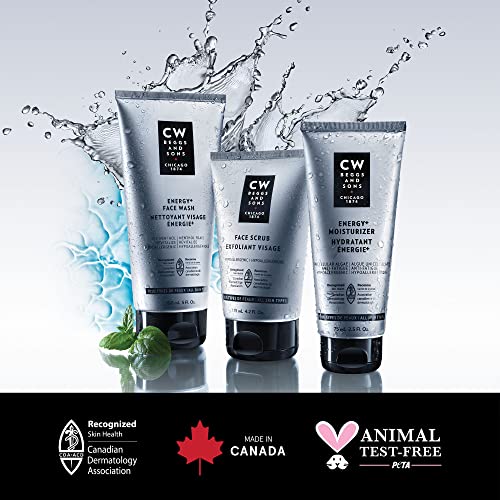 CW Beggs Face Scrub for Men, All Skin Types, Hypoallergenic, Fragrance-Free, Paraben-Free, Alcohol-Free, Mineral Oil-Free, Cruelty-Free