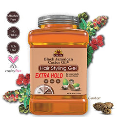 OKAY black jamaican hair styling gel, extra hold 50oz