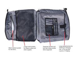 Obersee Innsbruck Diaper Bag Tote with Detachable Cooler, Black/Green