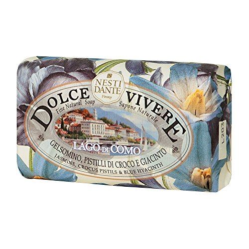 Nesti Dante Dolce Vivere Italian Triple-Milled Bar Soap, Lago Di Como - White Magnolia, 250 Grams