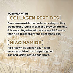 L'Oreal Paris Day Face Moisturizer Cream, Age Perfect Collagen Expert, with Collagen Peptides + Niacinamides, For Mature Skin, Suitable for Sensitive Skin Skincare, 70 ml