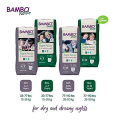 Bambo Nature Eco Friendly Dreamy Night Pants for Girls 8-15 Years 10ct