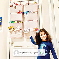 Delta Children 4 Pocket Over The Door Hanging Organizer, 2 Pack, Beige/Tan