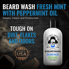 Bluebeards Original Fresh Mint Beard Wash With Peppermint Oil, 8 5 Fl Oz