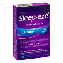 Sleep-Eze Extra Strength Gel Capsules - 20 Count - For Relieving Occasional Sleeplessness