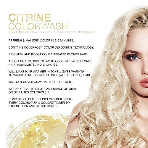Celeb Luxury Gem Lites Colorwash Color Despositing Shampoo, Citrine, 8.25 Fl Oz